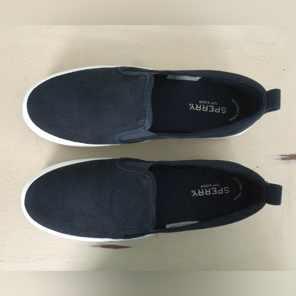 Sperry Crest Platform Navy Snake Size 8 - Picture 6 of 9